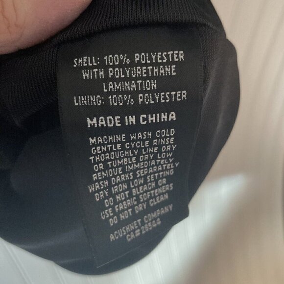 Dryjoys Footjoys Mens LG 1/2 Zip Snap Kangaroo Pocket Black Tan S/S Wind Shirt - Picture 14 of 16